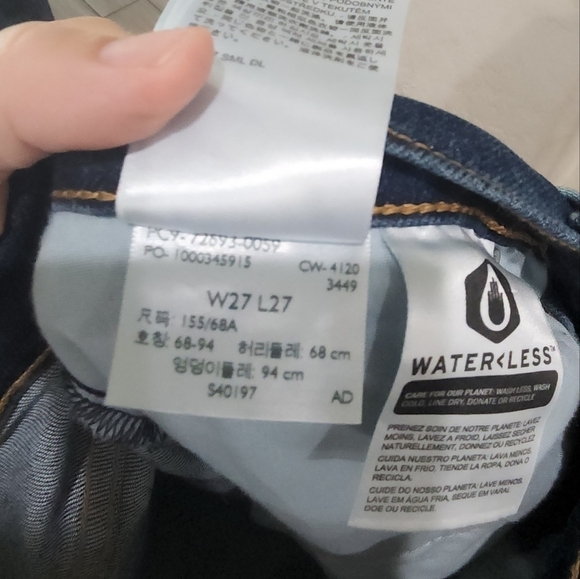 Levi's Dark Blue Straight Leg Jeans - Picture 7 of 7